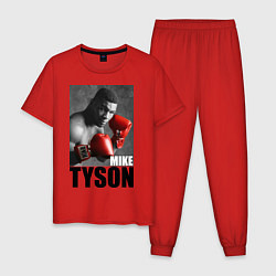 Пижама хлопковая мужская Mike Tyson цвета красный — фото 1