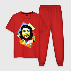 Пижама хлопковая мужская Che Guevara Art, цвет: красный