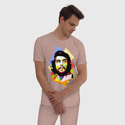 Пижама хлопковая мужская Che Guevara Art, цвет: пыльно-розовый — фото 2