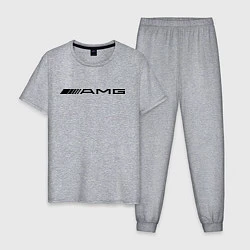 Пижама хлопковая мужская AMG, цвет: меланж
