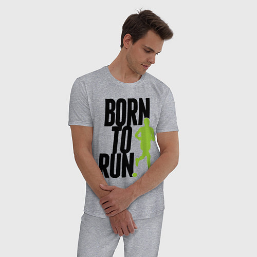 Мужская пижама Рожден для бега / Меланж – фото 3