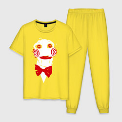 Пижама хлопковая мужская Пила цвета желтый — фото 1