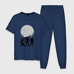 Пижама хлопковая мужская Destiny Guardians, цвет: тёмно-синий