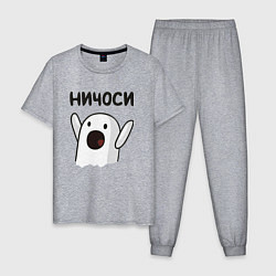 Пижама хлопковая мужская Ничоси!, цвет: меланж