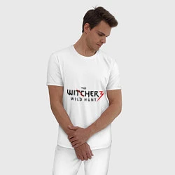 Пижама хлопковая мужская The Witcher 3, цвет: белый — фото 2