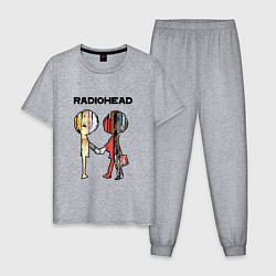Пижама хлопковая мужская Radiohead Peoples, цвет: меланж