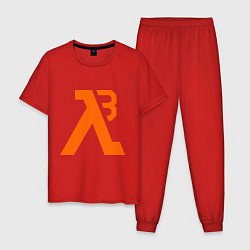Пижама хлопковая мужская Half-Life 3: Orange, цвет: красный