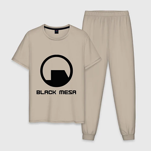 Мужская пижама Black Mesa: Logo / Миндальный – фото 1
