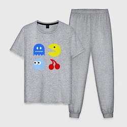 Пижама хлопковая мужская Pac-Man Pack, цвет: меланж