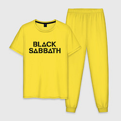 Пижама хлопковая мужская Black Sabbath, цвет: желтый
