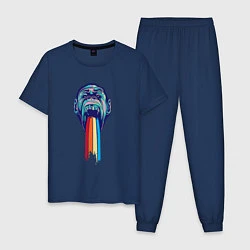 Пижама хлопковая мужская SWAG, цвет: тёмно-синий