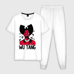 Пижама хлопковая мужская Wu-Tang Insects, цвет: белый