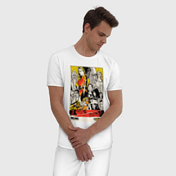 Пижама хлопковая мужская Kill Bill Stories, цвет: белый — фото 2