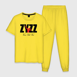 Пижама хлопковая мужская Zyzz, цвет: желтый