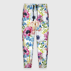 Мужские брюки Цветы и бабочки 10