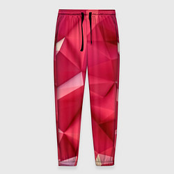 Брюки на резинке мужские Розовые грани, цвет: 3D-принт