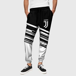 Брюки на резинке мужские FC Juventus: B&W Line, цвет: 3D-принт — фото 2