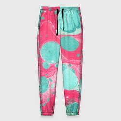 Мужские брюки Watercolor: Pink & Turquoise