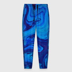 Мужские брюки Абстракция синяя с голубым
