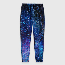Мужские брюки Синяя чешуйчатая абстракция blue cosmos