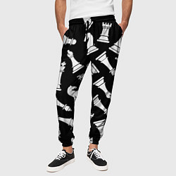 Брюки на резинке мужские Фигуры, Шахматы, цвет: 3D-принт — фото 2