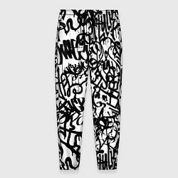 Мужские брюки Graffiti black on white