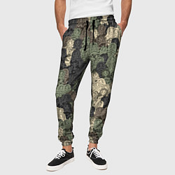 Брюки на резинке мужские Камуфляж из матрёшек, цвет: 3D-принт — фото 2
