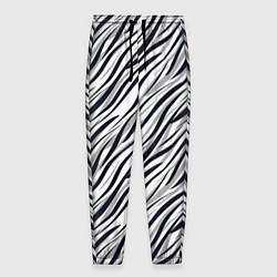 Мужские брюки Черно-белый полосатый тигровый