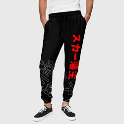 Брюки на резинке мужские SCARLXRD JAPAN STYLE ИЕРОГЛИФЫ, цвет: 3D-принт — фото 2