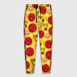 Брюки на резинке мужские Pizza salami, цвет: 3D-принт