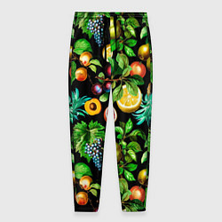 Мужские брюки Сочные фрукты - персик, груша, слива, ананас