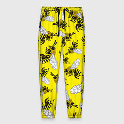 Мужские брюки Пчелы на желтом
