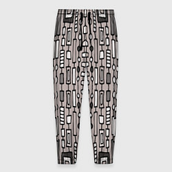 Мужские брюки Полосатый геометрический узор Круги, квадраты, лин