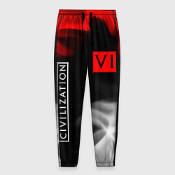 Брюки на резинке мужские ЦИВИЛИЗАЦИЯ 6 Огонь, цвет: 3D-принт