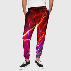 Брюки на резинке мужские Neon vanguard pattern Lighting, цвет: 3D-принт — фото 2