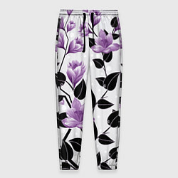 Мужские брюки Распустившиеся фиолетовые цветы