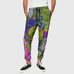Брюки на резинке мужские ИЛЛЮЗИЯ ЦВЕТОВ, цвет: 3D-принт — фото 2