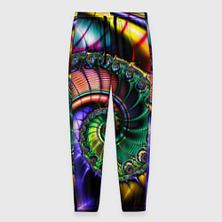 Мужские брюки Красочная фрактальная спираль Colorful fractal spi