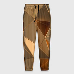 Мужские брюки Золотые 3D треугольники