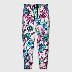 Мужские брюки Цветы Летние Фиолетовые Рудбеки