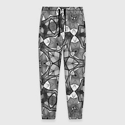 Мужские брюки Черно-белый геометрический мозаичный узор