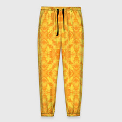 Мужские брюки Желтый абстрактный летний орнамент