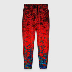 Мужские брюки Абстрактный узор мраморный красно-синий