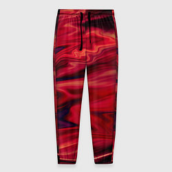 Брюки на резинке мужские Красный абстрактный модный узор, цвет: 3D-принт