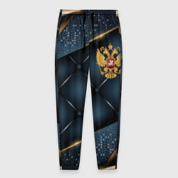 Мужские брюки Золотой герб России на объемном фоне