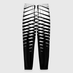Мужские брюки Черно-белая симметричная сетка из треугольников