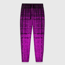 Мужские брюки Абстрактный мозаичный черно - пурпурный узор