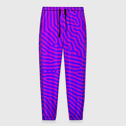 Брюки на резинке мужские Фиолетовые линии, цвет: 3D-принт