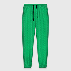 Брюки на резинке мужские Зеленый вязаный свитер, цвет: 3D-принт