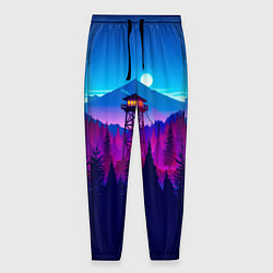 Брюки на резинке мужские Firewatch, цвет: 3D-принт